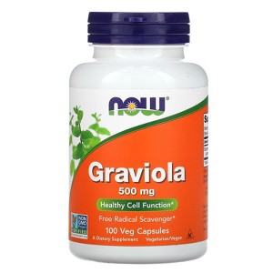 NOW Foods Graviola, 500 mg, 100 Veg Capsules - 1 of 4