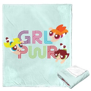 Cartoon Network Powerpuff Girls Girl Power Silk Touch Throw Blanket 50x60 Inches - 1 of 4