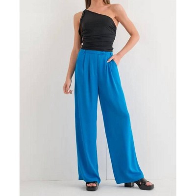 Women's Pin Tuck Wide Leg Pants - Pretty Garbage