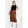 Women's Plus Size Faux Leather Ivy Skirt - nougat | CITY CHIC - 3 of 4