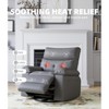 Extra-large massage and heated rocking chair, 360° rotating recliner, with remote control, cup holder and side pockets, ergonomically designed. - 2 of 4