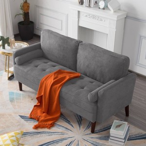 Sapphtopaz 65" Modern Couch Sofa - Loveseat Style with Soft Upholstery & Sturdy Frame, Cozy Seating for Living Room & Family Gatherings - 1 of 3