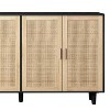 VYNXARIA 62.20" Elegant 4-Door Rattan Storage Cabinet for Home & Office - 3 of 4