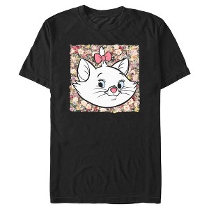 Men's Aristocats Marie In A Bed Of Flowers Cuteness Stare T-Shirt - 1 of 4