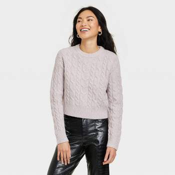Women's Cozy Yarn Pullover Sweater - Stars Above™ Brown S : Target
