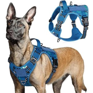 rabbitgoo Tactical Dog Harness for Large Dogs, No Pull Military  Training Walking, Adjustable Reflective Straps, Blue Camo, L - 1 of 1