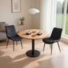 NicBex Set of 4/6 Modern Wave Pattern Upholstered Dining Chairs with Black Metal Legs,Armless Accent Chairs for Dining Room,Kitchen,Restaurant - 3 of 4