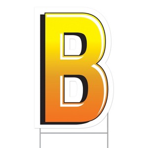Beistle Plastic  B  Yard Sign, 18", (1/Pkg) Multicolored - 1 of 2