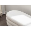 VYNXARIA-Velvet White Fabric Storage Bench with Wood Legs For Living Room Bedroom Indoor - 4 of 4