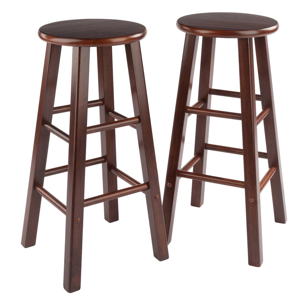 Photos - Chair 29" 2pc Element Barstools Walnut - Winsome