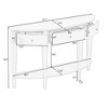 NicBex Curved Console Table with 3 Drawers and Open Storage Shelf Contemporary Side Table with Wood Frame for Entryway,Living Room - 3 of 4