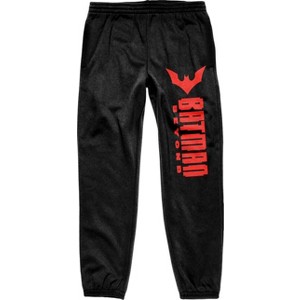 Batman Beyond Red Title Men's Black Graphic Sleep Pajama Pants- - 1 of 3