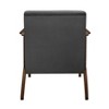 Okak Modern Accent Chair Contemporary Living Room Chair with Velvet Upholstered Walnut Finish Wood Armchair for Reading Room Bedroom - 4 of 4