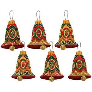 Christmas Bells Jumbo Felt Ornament Kit – 6 Sparkling Holiday Ornaments | MerryStockings - 1 of 1