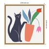 Kate & Laurel All Things Decor 22"x22" Sylvie Cat Vase 6 Framed Canvas by Hannah Beisang Natural - 3 of 4