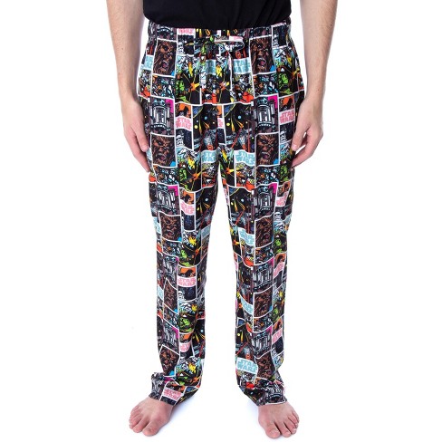 Star Wars Men s Comic Book Allover Pattern Sleep Lounge Pajama Pants Small Multicoloured