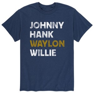 Men's - Instant Message - Johnny Hank Waylon Willie Short Sleeve Graphic T-Shirt - 1 of 4