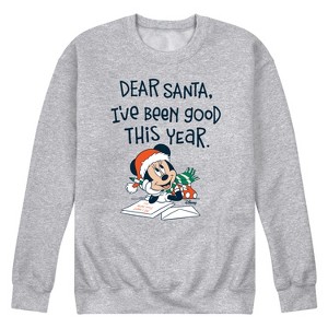 Men's - Disney - Mickey Ive Been Good Graphic Fleece Sweatshirt - 1 of 4