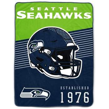 NFL Seattle Seahawks Helmet Stripes Flannel Fleece Blanket