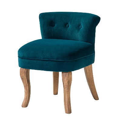 Serena Vanity Stool With Tufted Backrest | HULALA HOME