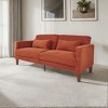 NicBex 74.02 Inch Linen Upholstered Couch 3-Seater Sofa with 2 Throw Pillows for Living Room,Office,Apartment - 2 of 4