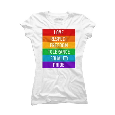 Adult Design By Humans Pride Rights Motto By PINHEAD66 T-Shirt