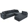 CAVINAS Stylish Modular Sectional Sofa with High-Resilience Sponge,the Couch for Bedroom,Living Room and Apartment,Gray - 2 of 4