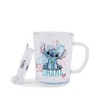 Silver Buffalo Disney Lilo & Stitch "Ohana" Glass Mug With Lid | Holds 14 Ounces - 3 of 4