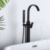 WOWOW Waterfall Single-Handle Freestanding Tub Faucet with Handshower, Floor Mounted Tub Filler Faucet - 4 of 4
