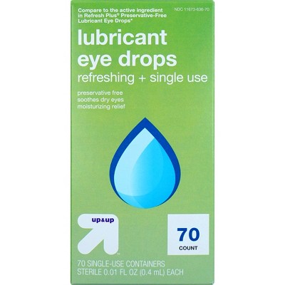 Lubricant Single Use Eye Drops - 70ct - up & up™