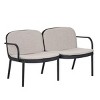Weather-Resistant Outdoor Loveseat with Water-Repellent Cushions, Rust-Resistant PP Frame, and Ergonomic Design for Maximum Comfor-Coolbibila - 2 of 4