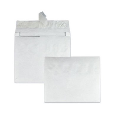 Survivor Lightweight 14 lb Tyvek Open End Expansion Mailers, #15, Square Flap, Redi-Strip Adhesive Closure, 10 x 15, White, 100/Carton