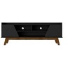 Sapphtopaz Modern TV Stand Media TV Console for TVs Up to 55" with Storage Cabinets & 2 Open Shelves TV Stand with Wood Leg for Living Room - 3 of 4