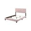 Okak All Size Charming Platform Bed with Upholstered Headboard & Beaded Design,Modern Bed Frame No Box Spring Needed - 4 of 4