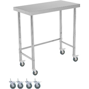 Stainless Steel Table, NSF Commercial Prep Work Table, 300LBS Heavy Duty Metal Table, Open Base Utility Workbench for Restaurant, Kitchen & Home - 1 of 4