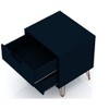Gulches Midnight Blue 2-Drawer Nightstand, Mid-Century Modern MDF Side Table with Metal Splayed Legs, 11Lb Capacity for Bedroom & Living Room Storage - 3 of 4