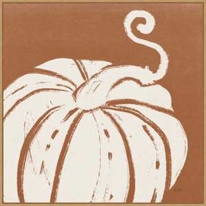 Amanti Art Autumn Tones VI Dark Orange by Anne Tavoletti Framed Canvas Wall Art - 1 of 4