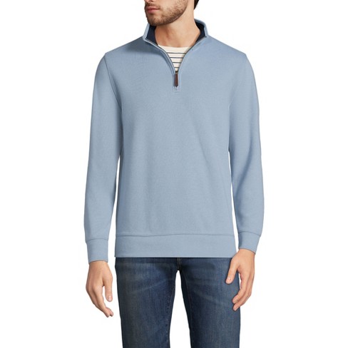 Sweaters For Men Lands' End Men's Cotton Quarter Zip Sweater