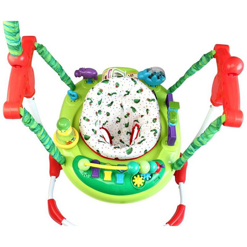 Creative Baby Eric Carle's The Very Hungry Caterpillar Jumper, Built-in Sensory Toys, Lights, Flipbook and a Peek-A-Boo Mirror, 5+ Melodies, 5 of 9