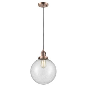 Beacon - 1 Light Cord Hung Mini Pendant In Industrial Style-13 Inches Tall and 10 Inches Wide - 1 of 1