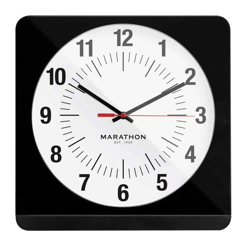 Marathon Studio Edition Jumbo 12 Inch Analog Wall Clock With Auto Night-Light - Easy To Read, 1 of 9