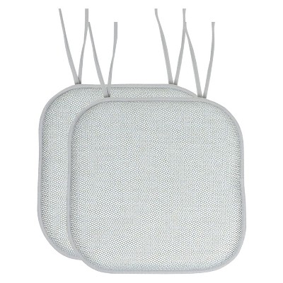 Cameron Memory Foam No Slip Back 16" x 16" Chair Pad Cushion with Ties by Sweet Home Collection®