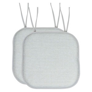 Cameron Memory Foam No Slip Back 16" x 16" Chair Pad Cushion with Ties by Sweet Home Collection® - 1 of 4