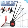 GustoWave Snow Shovel for Driveway, Heavy Duty Snow Removal Tool with Wheels - 3 of 4