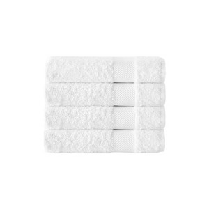 Depera Home 4pc Kansas Turkish Cotton Hand Towel Set White - 1 of 2