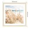 Kate and Laurel Framed Art Beige Beach Grass Near Traquil Beach by The Creative Bunch Studio, 26x26, Woodgrain Stripe Blonde - 2 of 4