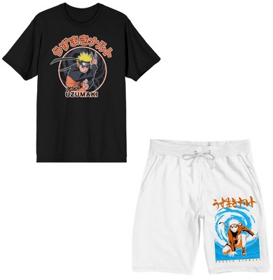 Naruto Uzumaki Men's Short Sleeve Shirt & Sleep Shorts Set-3xl : Target