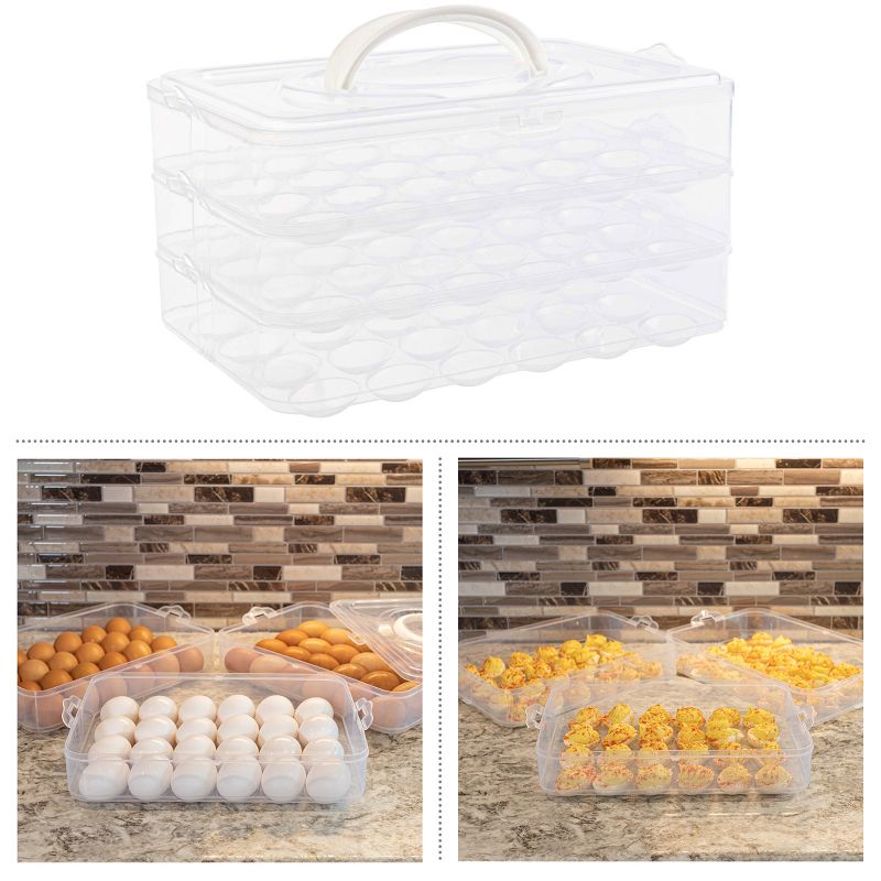 Classic Cuisine 3-Tier Egg Container Holds 72 Eggs, 3 of 10