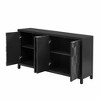 NicBex  Modern Sideboard,Kitchen Storage Cabinets with Different Pattern Design for Kitchen and Dining Room,Black/Blue - 3 of 4