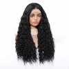 Jessie's Wig Curly Heat Resistant Daily Party Costume 13*3.5 Synthetic Lace Wigs Jet Black 28 Inch 1 Pc/Pack - 2 of 4